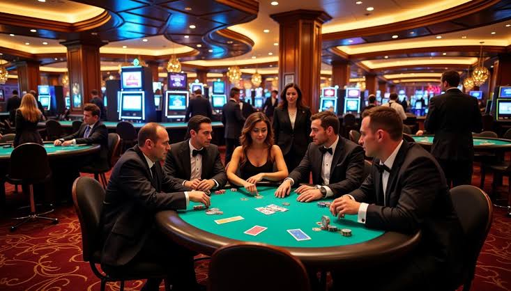 Elegáns baccarat szalon